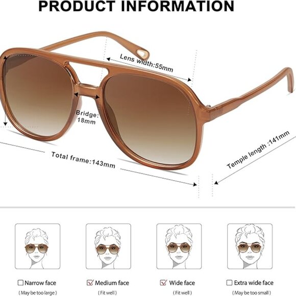 Retro Polarized Aviator Sunglasses